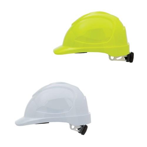 Pro Choice Hard Hat (V9) - Unvented, 6 Point Ratchet Harness Type 2 Polycarbonate - HH92R PPE Pro Choice WHITE  